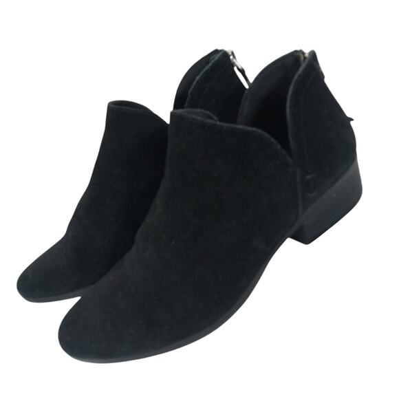 KENNETH COLE! REACTION BLACK GENUINE SUEDE LEATHER CHUNKY HEEL BOOTS! SZ 6.5M - Picture 10 of 10